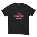 Eat Sleep Conquer Repeat T-Shirt for Sports, Gym and Fitness Enthusiast by Brand Office (1 pc)