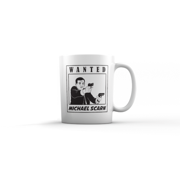 Wanted Poster of Michael Scarn Mug - Unique TV Show Fan Gift Idea for The Office, Institution - Image 2