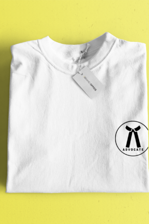 Advocate T-Shirts for Lawyers and Law Students by Brand Office (1 pc) - White
