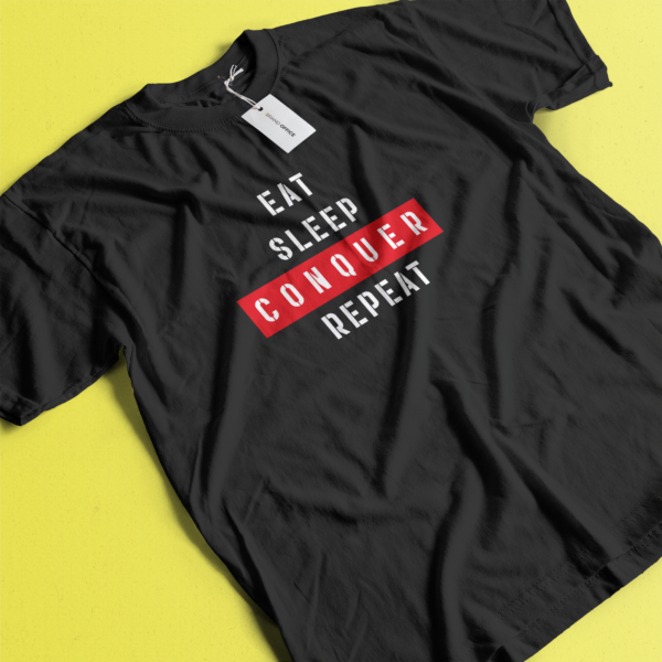 Eat Sleep Conquer Repeat T-Shirt for Sports, Gym and Fitness Enthusiast by Brand Office (1 pc) - Image 7