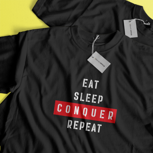Eat Sleep Conquer Repeat T-Shirt for Sports, Gym and Fitness Enthusiast by Brand Office (1 pc) - Image 9