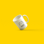 Cat Saying No Printed Mug - Perfect for Cats, Coffee or Tea Lovers