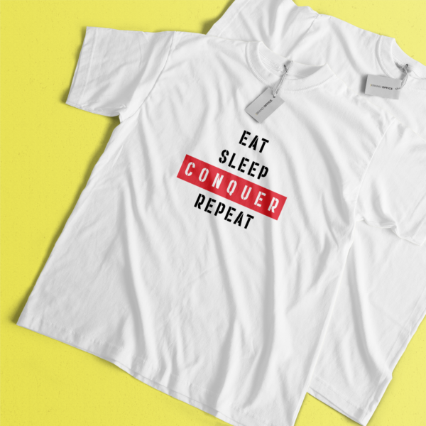 Eat Sleep Conquer Repeat T-Shirt for Sports, Gym and Fitness Enthusiast by Brand Office (1 pc) - Image 10