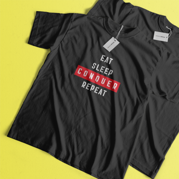 Eat Sleep Conquer Repeat T-Shirt for Sports, Gym and Fitness Enthusiast by Brand Office (1 pc) - Image 11