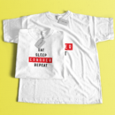 Eat Sleep Conquer Repeat T-Shirt for Sports, Gym and Fitness Enthusiast by Brand Office (1 pc)