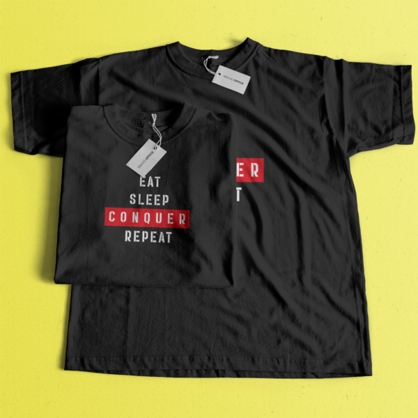 Eat Sleep Conquer Repeat T-Shirt for Sports, Gym and Fitness Enthusiast by Brand Office (1 pc) - Image 13