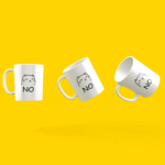 Cat Saying No Printed Mug - Perfect for Cats, Coffee or Tea Lovers