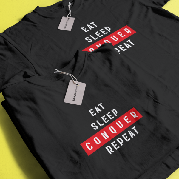 Eat Sleep Conquer Repeat T-Shirt for Sports, Gym and Fitness Enthusiast by Brand Office (1 pc) - Image 15