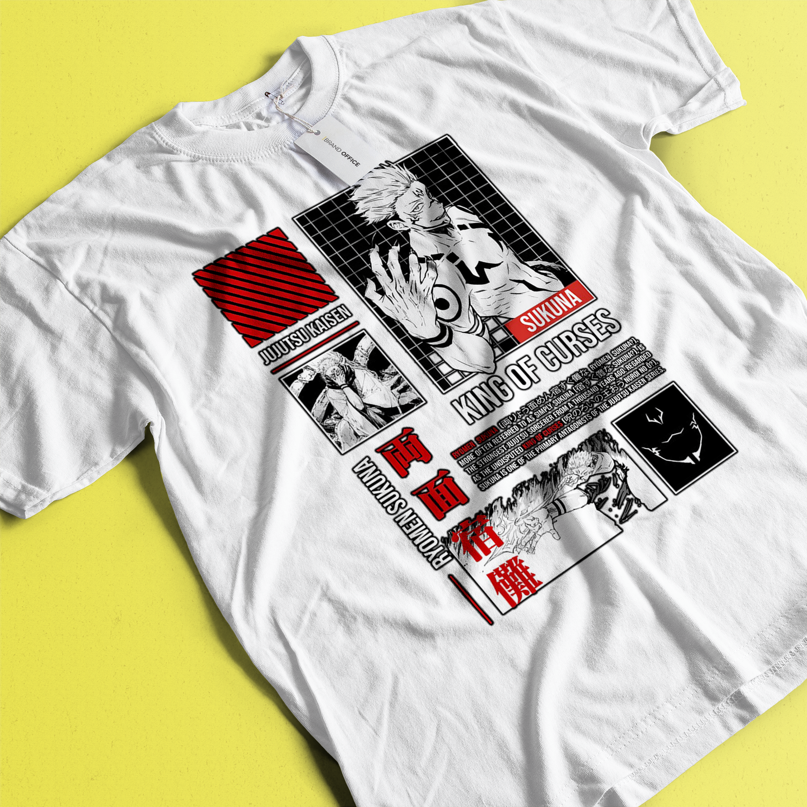 Sukuna – King of Curses Edition | Manga Collage Edition Tee - Image 4